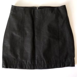 Free People Faux Leather Skirt